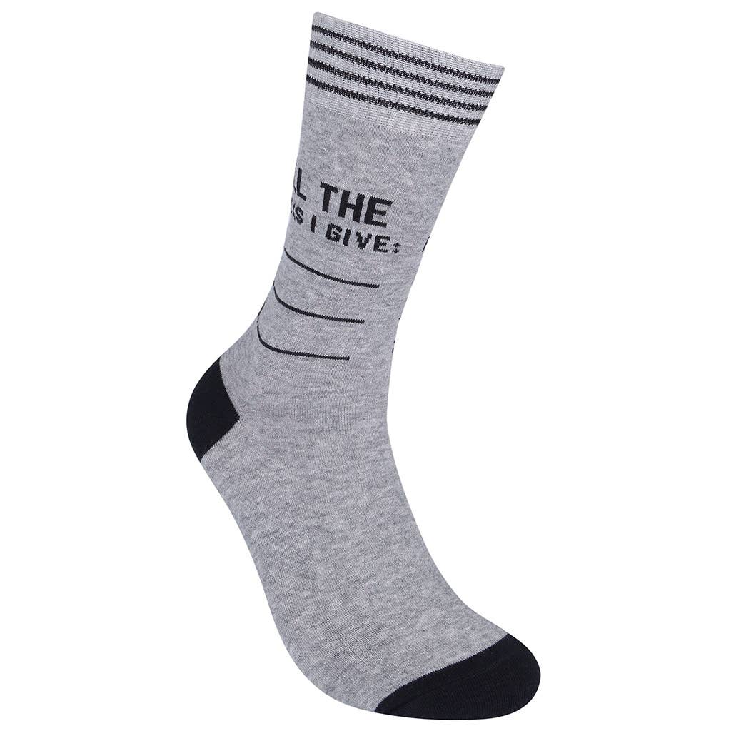 List Of All The Fucks I Give Socks - Closeout | Funatic - HER Home Design Boutique